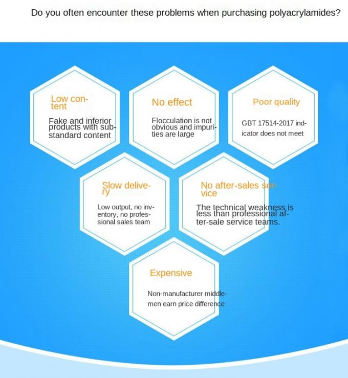 الصلبة Pam Anion الموجبة بولي أكريلاميد Flocculant High Molecular Accelerator 4