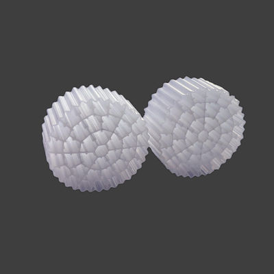 وسائط مرشح mbbr لتربية الأحياء المائية: مقاس 10 * 7 مم ، لون أبيض